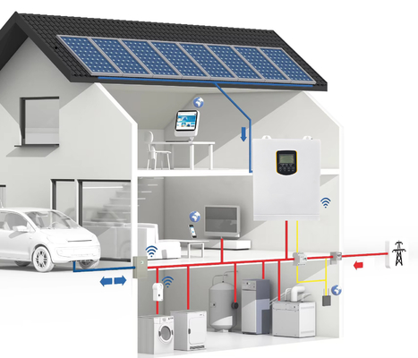 24V 48V 1.5kw 3.5kw Чистый синус волновый гибридный солнечный инвертор с режимом зарядки MPPT