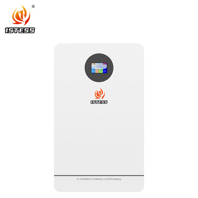 Высокая емкость 200Ah 51.2V 10.24кВтч Lifepo4 PowerWall Стенноустановленное хранилище энергии Литий-ионная батарея 6000 циклов