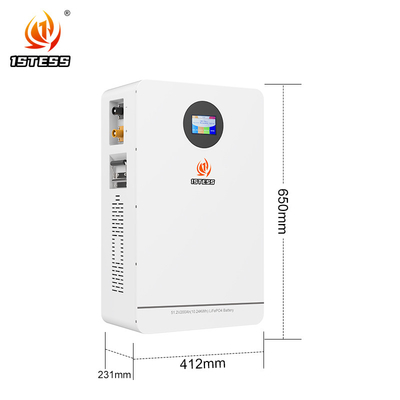 Настенный 200Ah 10,24 кВтч Lifepo4 Батарея для хранения Решение 51.2V Lifepo4 Солнечная батарея для хранения
