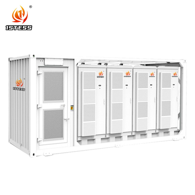 Модульная конструкция Контейнеризированный ESS 1MWh Мощность 20 футов Размер Диапазон напряжения 400-800В для интеграции солнечной ветровой энергии