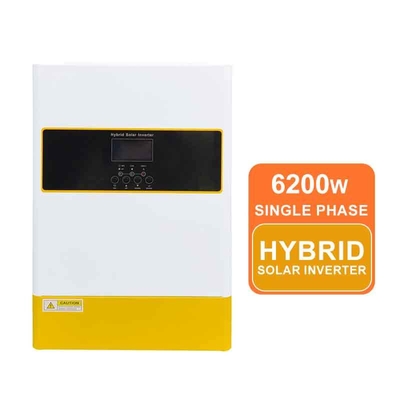 MPPT Солнечное зарядное устройство 6.2KW Гибридный инвертор Чистая синусная волна 48VDC однофазный трехфазный пылестойкий
