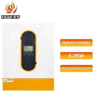 Single Phase 48V 6.2kw Hybrid Solar Inverter Off Grid Pure Sine Wave MPPT Compatible LiFePO4 Battery