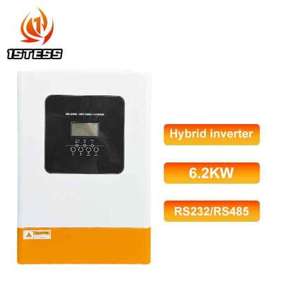48V Single Phase Hybrid Solar Inverter 5.5kW 6.2kW Off Grid Pure Sine Wave MPPT For Self Consumption And Grid Feed In