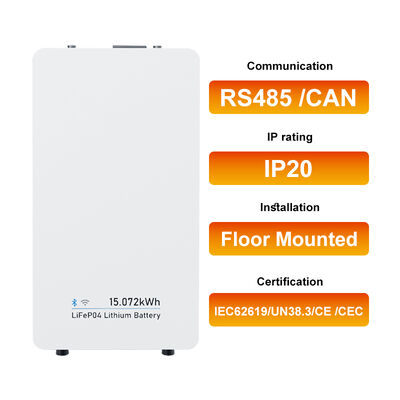 48В 314Ач 15кВтч Литий-железо-фосфатный аккумуляторный блок, универсальный настенный блок хранения домашней энергии