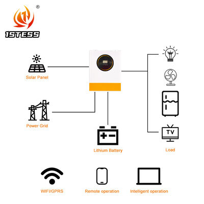 Чистая синусная волна 48В 8,5кВ 11кВ Гибридный солнечный инвертор однофазный МППТ отключенный от сети с мощностью высокого перенапряжения и функцией EQ