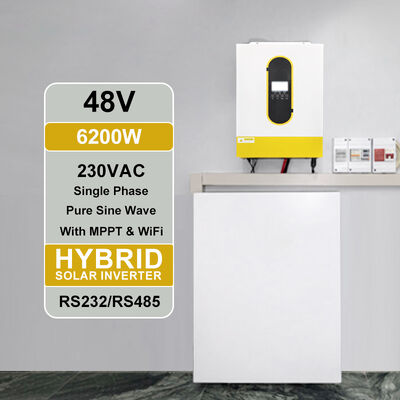 6200W выход 6500W фотоэлектрический вход 48V однофазный чистый синусовой волновой солнечный инвертор MPPT высокое напряжение для бытовой техники
